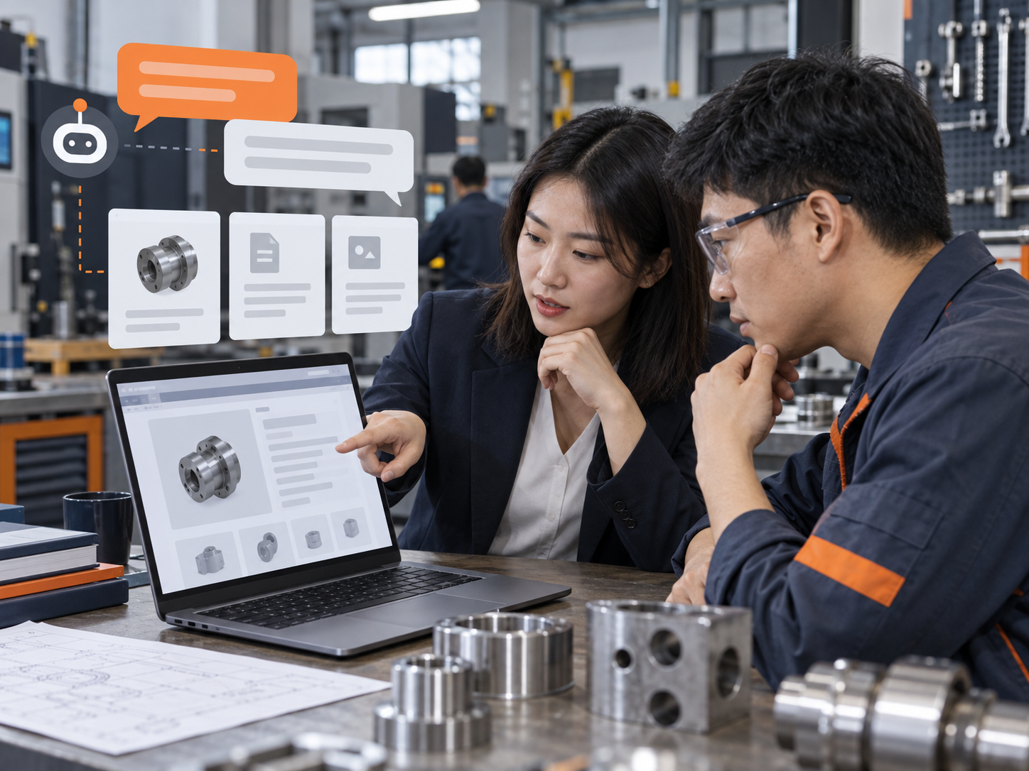 B2B content strategist and engineer reviewing a product page for AI search understanding